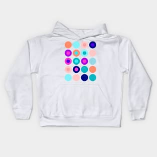 Big polka dots geometrical composition Kids Hoodie